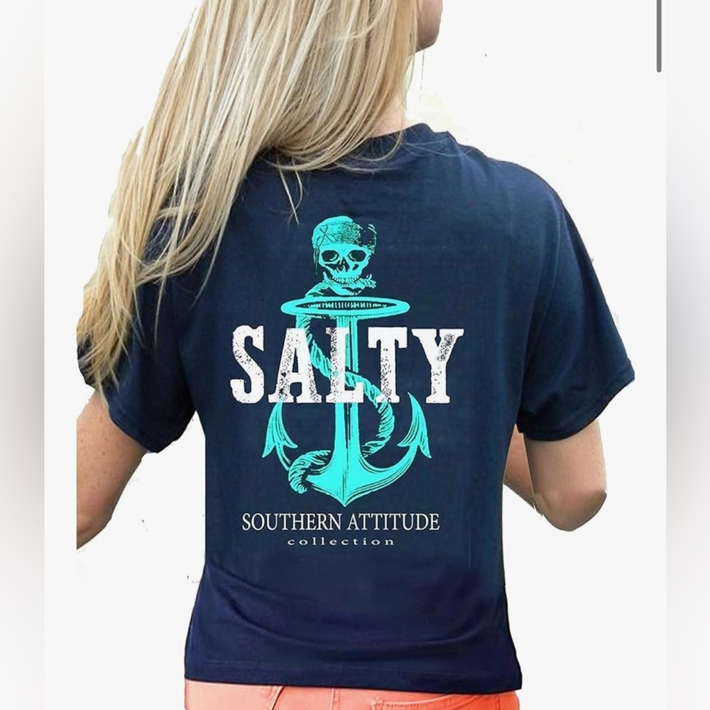 Salty Crew Neck Graphic Tee - Southern Attitude size Medium
